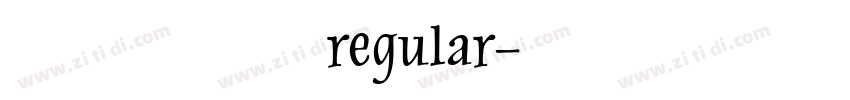 经典繁毛楷 regular字体转换